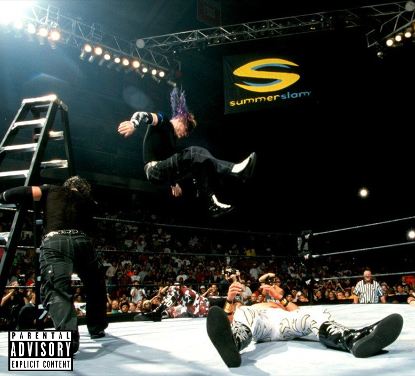 Wrestlers as album covers: