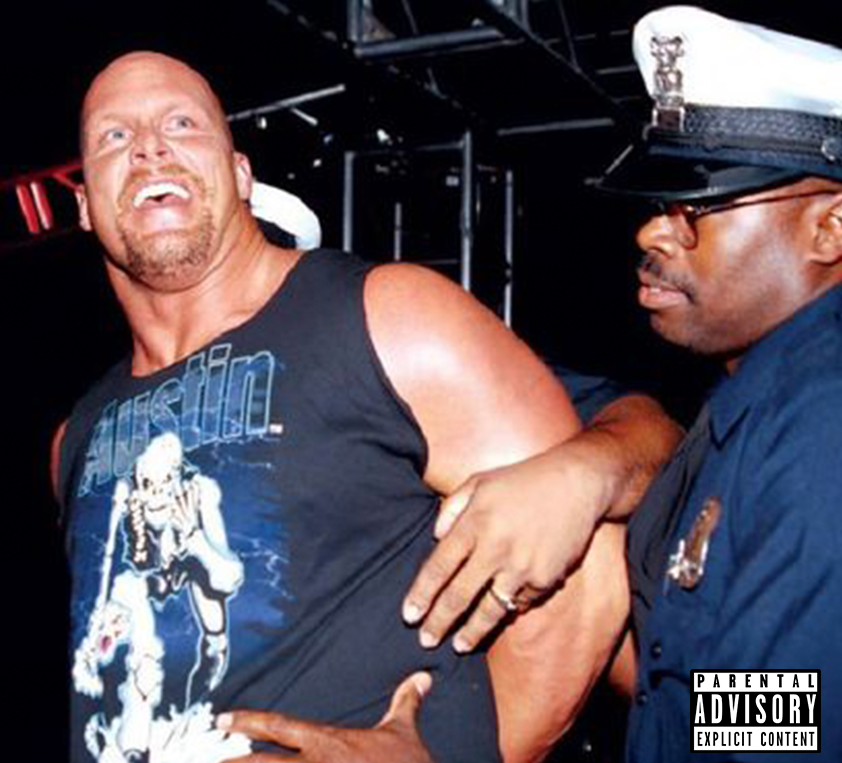 Wrestlers as album covers: