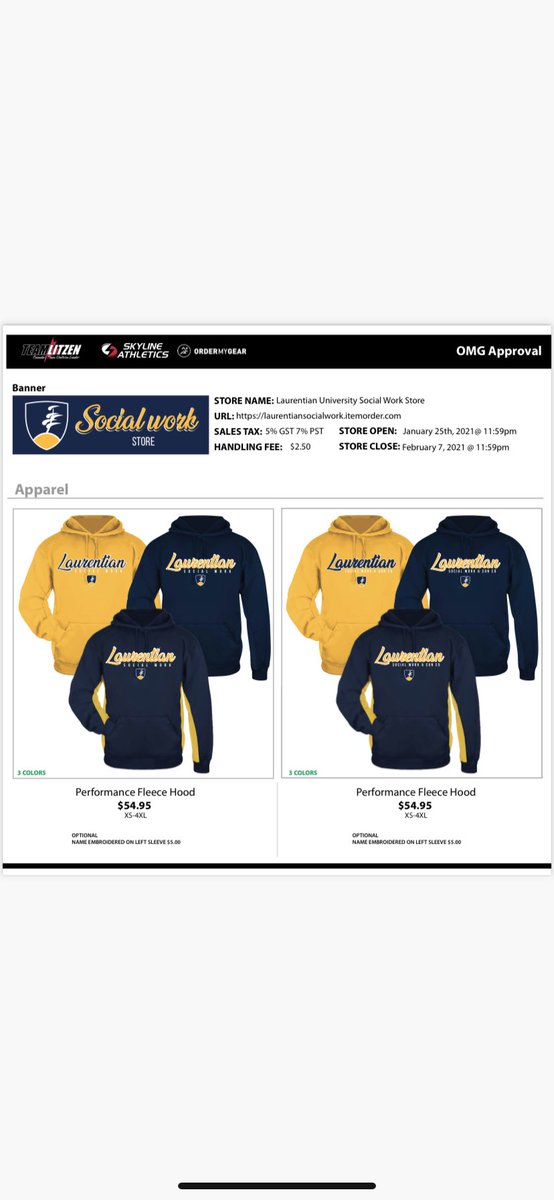Reminder TODAY is the last day to order your program sweaters! Both BSW and BSW &amp; Con Ed Sweaters are available!  Check out the link for pricing and details! You don’t want to miss out!! 💙💛 

lusocialwork.itemorder.com