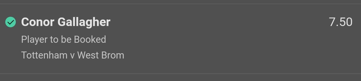 CONOR GALLAGHER BOOKED @ 7.50 🔥✅

YET ANOTHER BANGER 💰👊

GIVE ME A RETWEET IF YOU GOT ON! 😘

👉 t.me/wizardcfc
