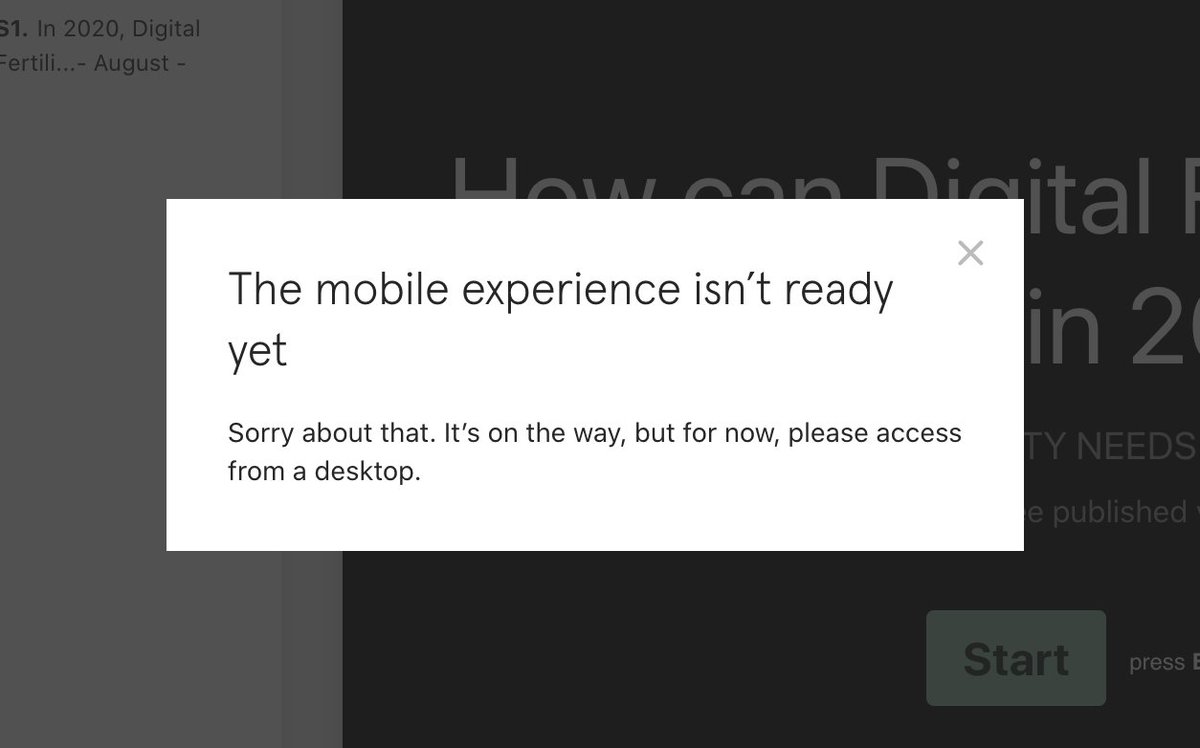 averbs's tweet photo. Startup founders - if you're solving a big problem in a great way, you don't have to support every platform out there

Here's typeform's mobile support, and they've raised $52M. 

Understanding the context of how and when your solution is used will help you prioritize. https://t.co/OqgvIvfcfK