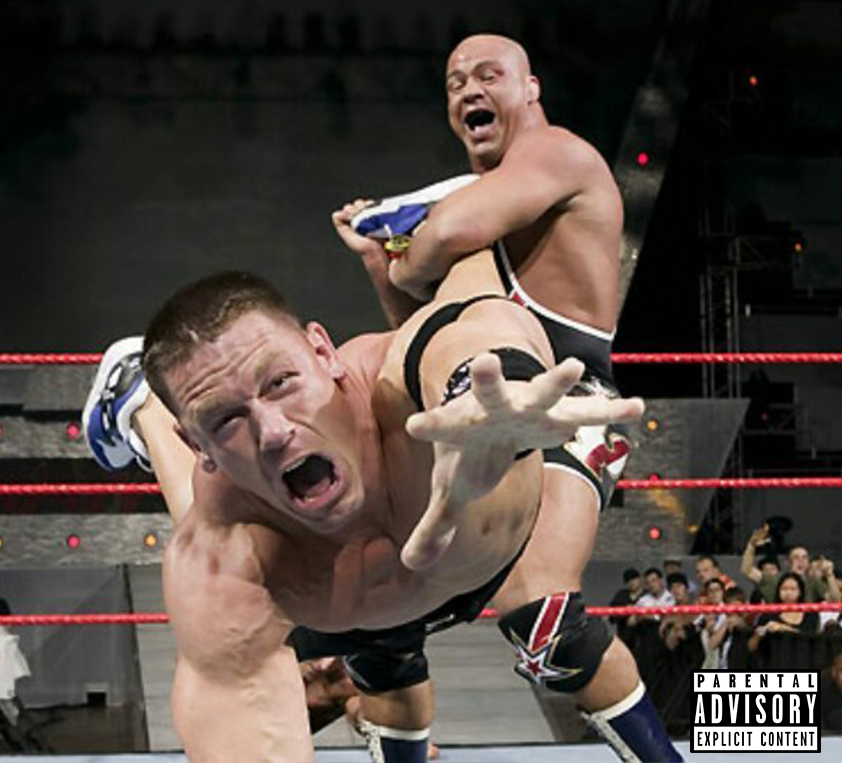 Wrestlers as album covers: