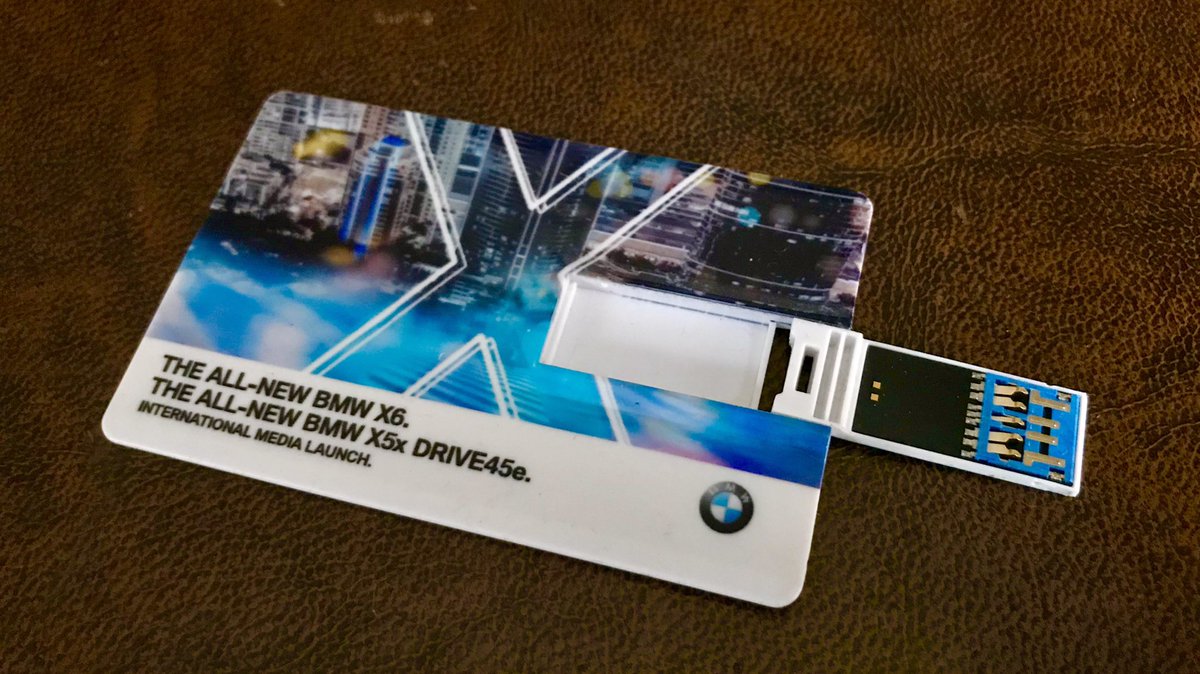 BMW played the sensible business card with these credit card style USBs, which could just about fit in your wallet>> 8 of 11