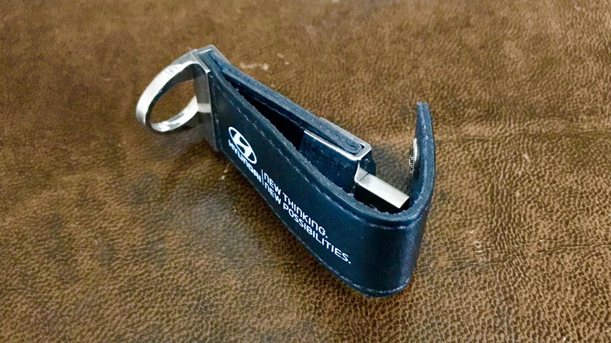 And the Koreans came up with leather keyrings, in the hope that journalists would attach their house keys to the spec pack for the latest Tucson...>> 10 of 11