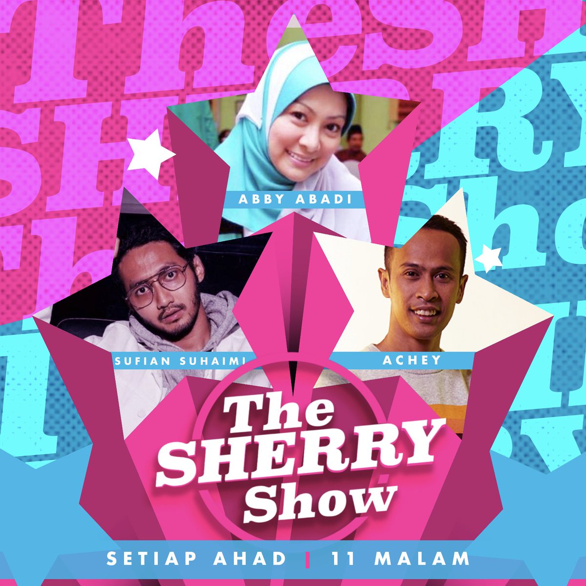 tv3malaysia's tweet photo. Kejap je lagi jom bersama mereka dalam #TheSherryShow malam ini , banyak perkongsian yang best best untuk korang nanti guys !❤️

▶️ #TheSherryShow -> Setiap Ahad -> 11 malam

#SherryShow #TalkShow https://t.co/xAJWlpNBa6