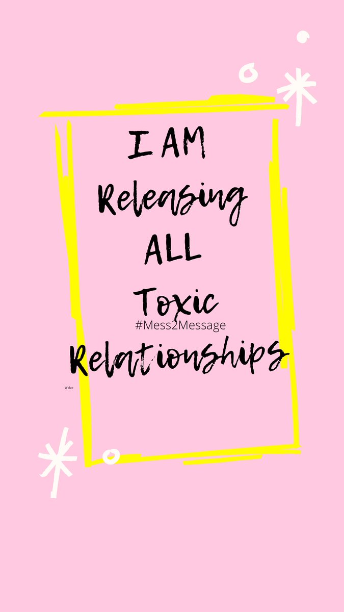Mloveit2's tweet photo. #GoodMorning βοΈ Todayβs MOOD aka MANTRA of the the day β¨
β¨ I AM RELEASING ALL TOXIC RELATIONSHIPS β¨
#Mess2Message #LoveYourself #Love #Vibe #vibration #elevate #evolve #meditate #yoga #chakras #affirmations https://t.co/3xzy28DCjM