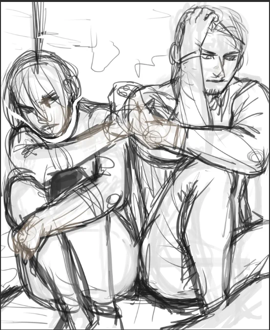 The sketch                   The final 