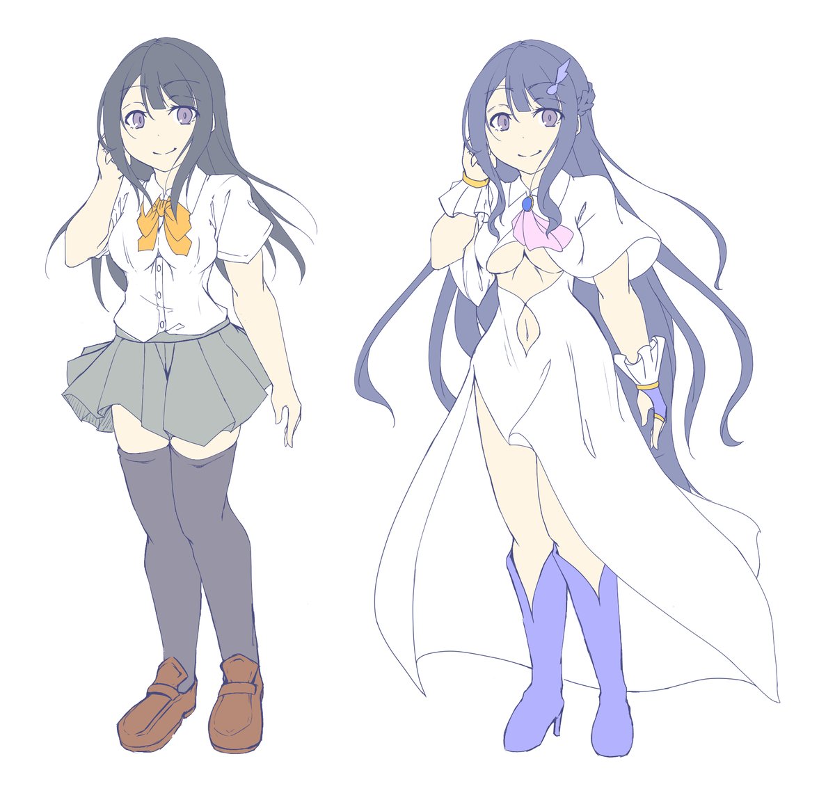 次回販売を考えてるネタのキャライメージ。
変身ヒロインモノを考えていて、それぞれ個別に堕ちる話を作りたいので続き物で2作品を考えています。 