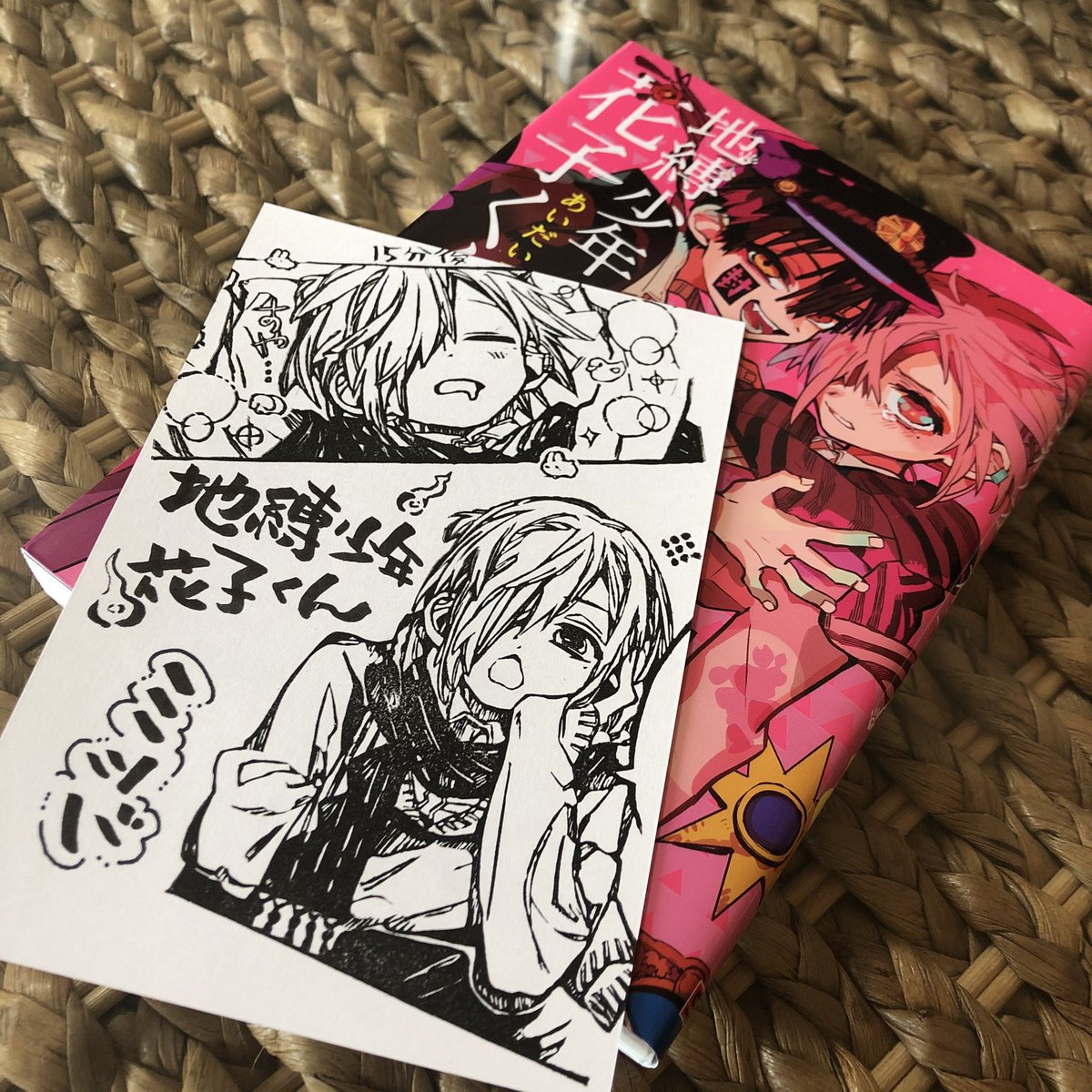 Okura ポストカードベース完了 あとは色塗りを待つのみw 地縛少年花子くん ミツバ けしはん 消しゴムはんこ けしごむはんこ ポストカード 筆ぺん 娘