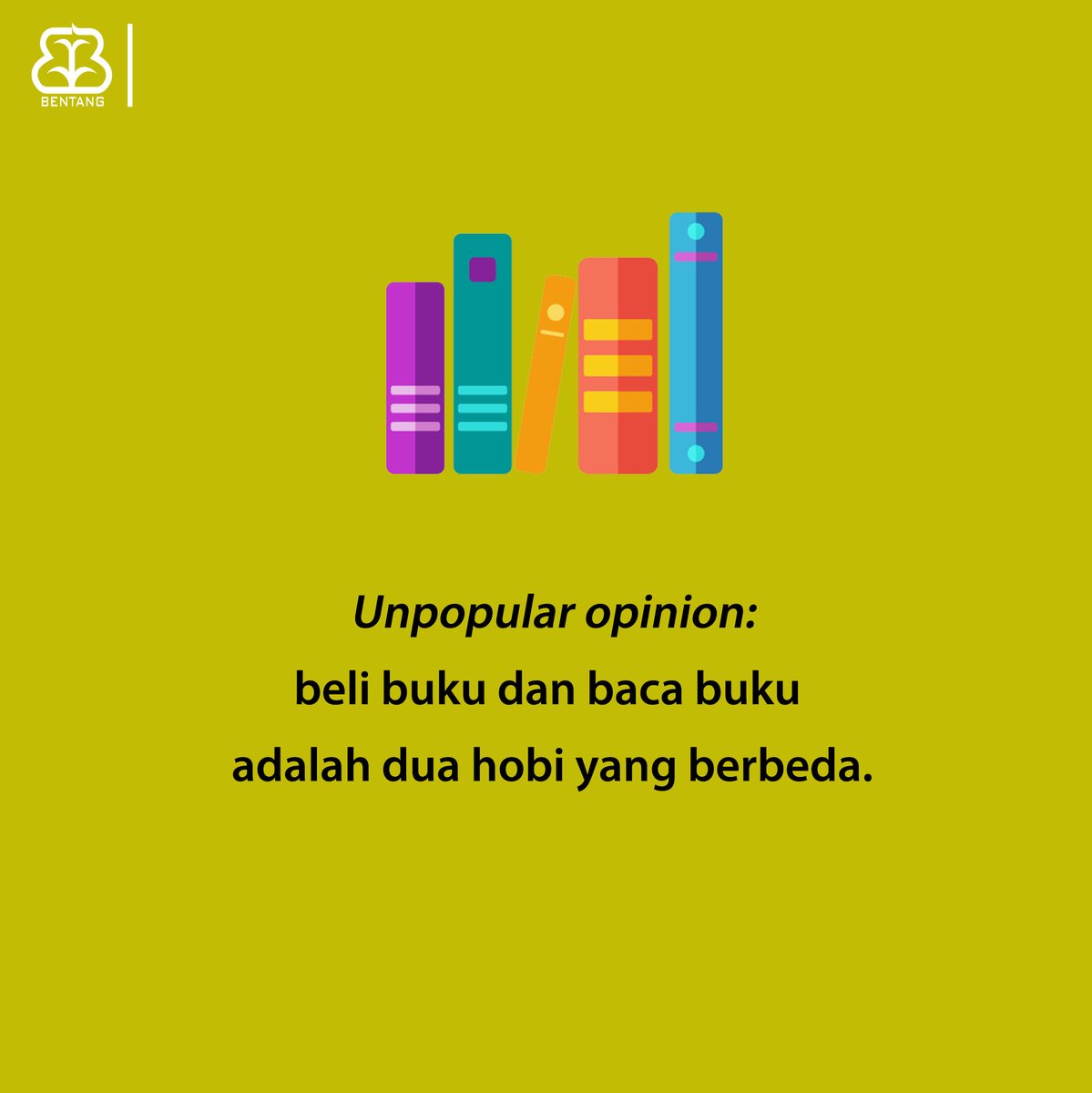 Mungkin itu penyebab daftar TBR suka numpuk terus?🤔

*lalu lanjut beli buku*