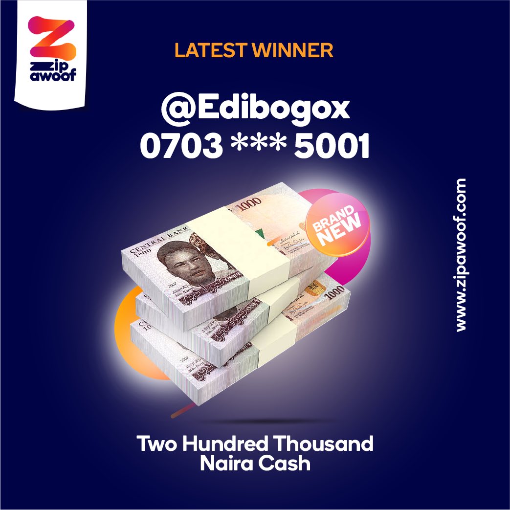 zanobidafrica's tweet photo. ZipAwoof Latest Winner 
Sunday Edison Obasi
FB: Edison Jose 
IG: @remedix22

Won: Two Hundred Thousand Naira Cash🔥

#watchthisspace
#ZA #ZipAwoof #ZipAwoofisLive #discount #90percentoff #mindblowing #crazy #awoof #extremelycheap https://t.co/CiLd897N5T