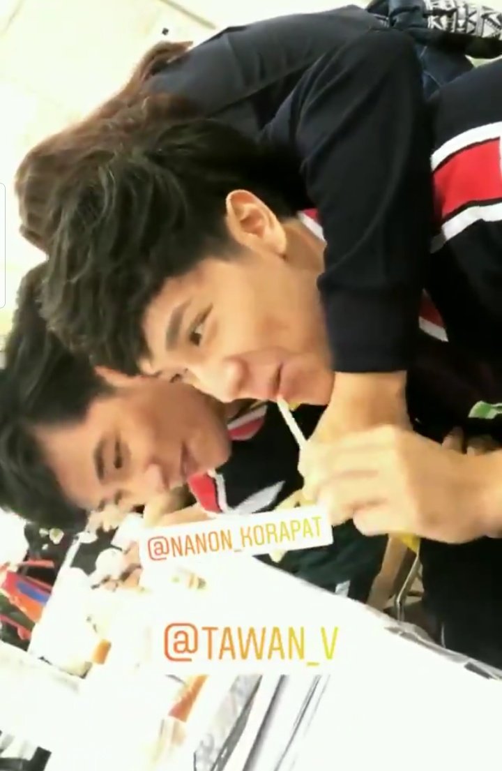 And, Tay eating with his third son, Nanon.