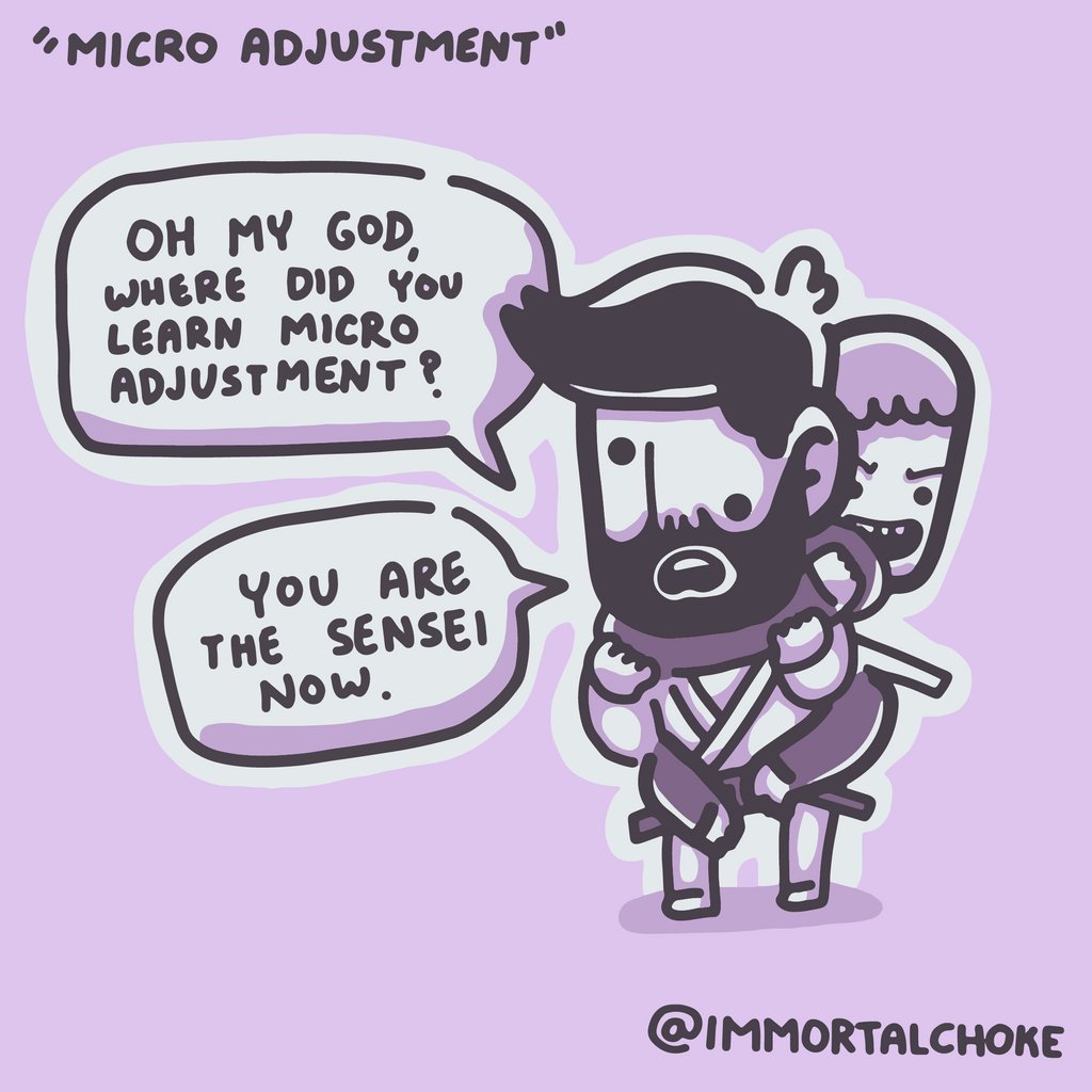 immortalchoke's tweet photo. How long before IBJJF bans micro adjustments?
.
.
.
.
.
#BJJ #jiujitsu #immortalchoke #trianglechoke #armbar #comics #submission #brazilianjiujitsu #training #grappling #blackbelt #kimura #technique #leglock #heelhook #microadjustment https://t.co/D7JDNsb4LW