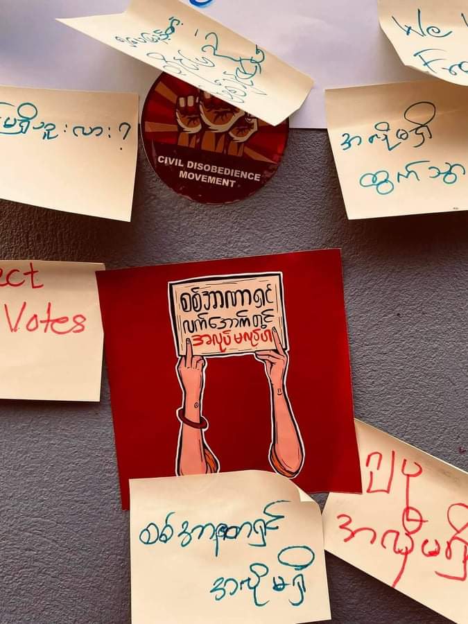 VKPhaw's tweet photo. NO MORE SILENCE

#FightForDemocray 
#WhatIsHappeningInMyanmar https://t.co/BwhwtDPAxC