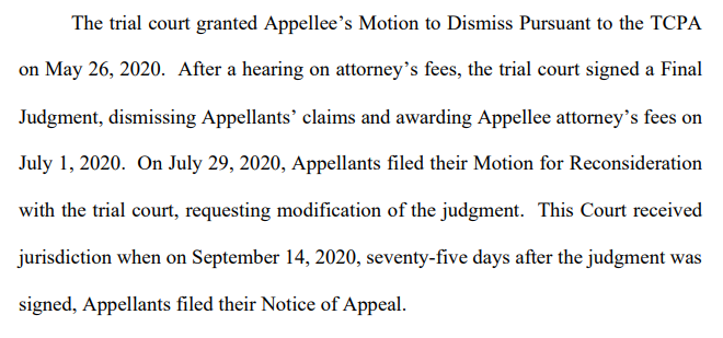 On 28 December 2019, T Greg Doucette claimed that  @TyBeard10 should have filed for a findings of fact, resubmitted when he didn't get one, then a motion for a retrial before filing the appeal for  @vicmignogna . A recent ruling says that would have been a BAD idea.