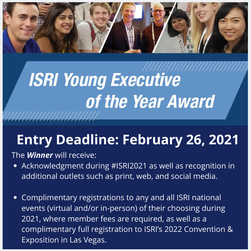 WeAreReMA's tweet photo. Calling all ISRI Young Executives: The application period for ISRI’s Young Executive of the Year Award is now open! The Award recognizes the accomplishments of successful young professionals in the recycling industry. Learn more: https://t.co/Veg6tjR9CT #ISRIYE #WeAreISRI https://t.co/CK8ERHM6mg