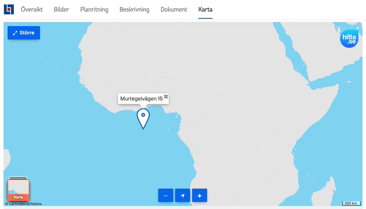 rantzien's tweet photo. While looking at apartments in Malmö, we found this moderately priced unit in the Gulf of Guinea. Anyone know how the commute is from here? https://t.co/LXFieqEbtp