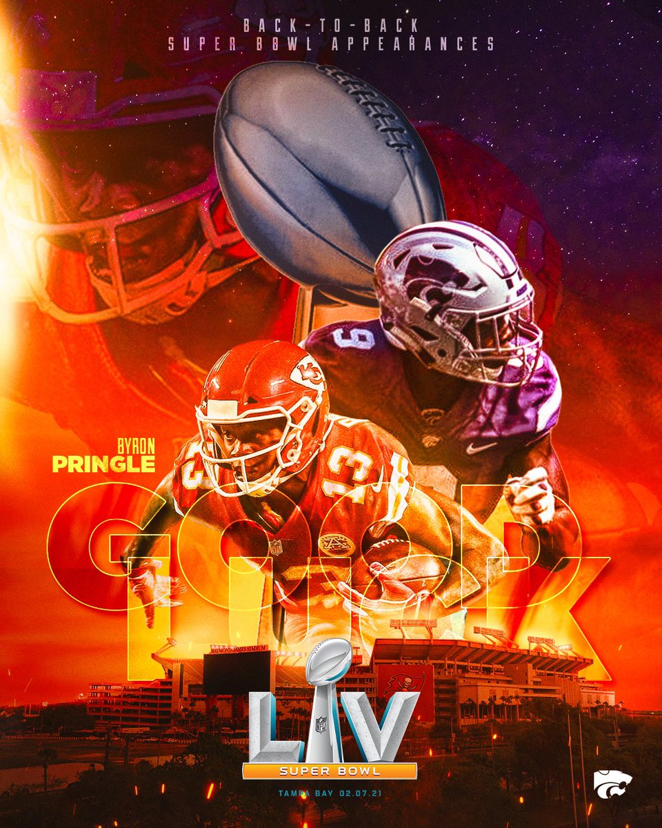KStateFB's tweet photo. Good luck to our guy @pringle_byron and the @Chiefs 

#KStateFB | #SuperBowl https://t.co/Q7wA55VmZ5