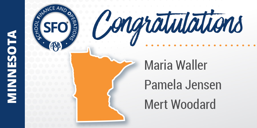 ASBOIntl's tweet photo. Congratulations and welcome to the dedicated school business professionals from Minnesota who earned their #ASBOSFO designation in 2020. Ready to advance your career? Use the #SFOChallengeAccepted and tag us, we will cheer you on! https://t.co/XMnCWn5I3O