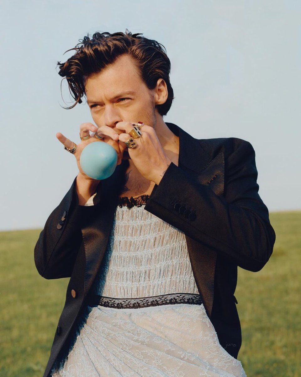 he isn't afraid to wear whatever he wants...