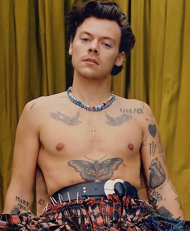 he isn't afraid to wear whatever he wants...