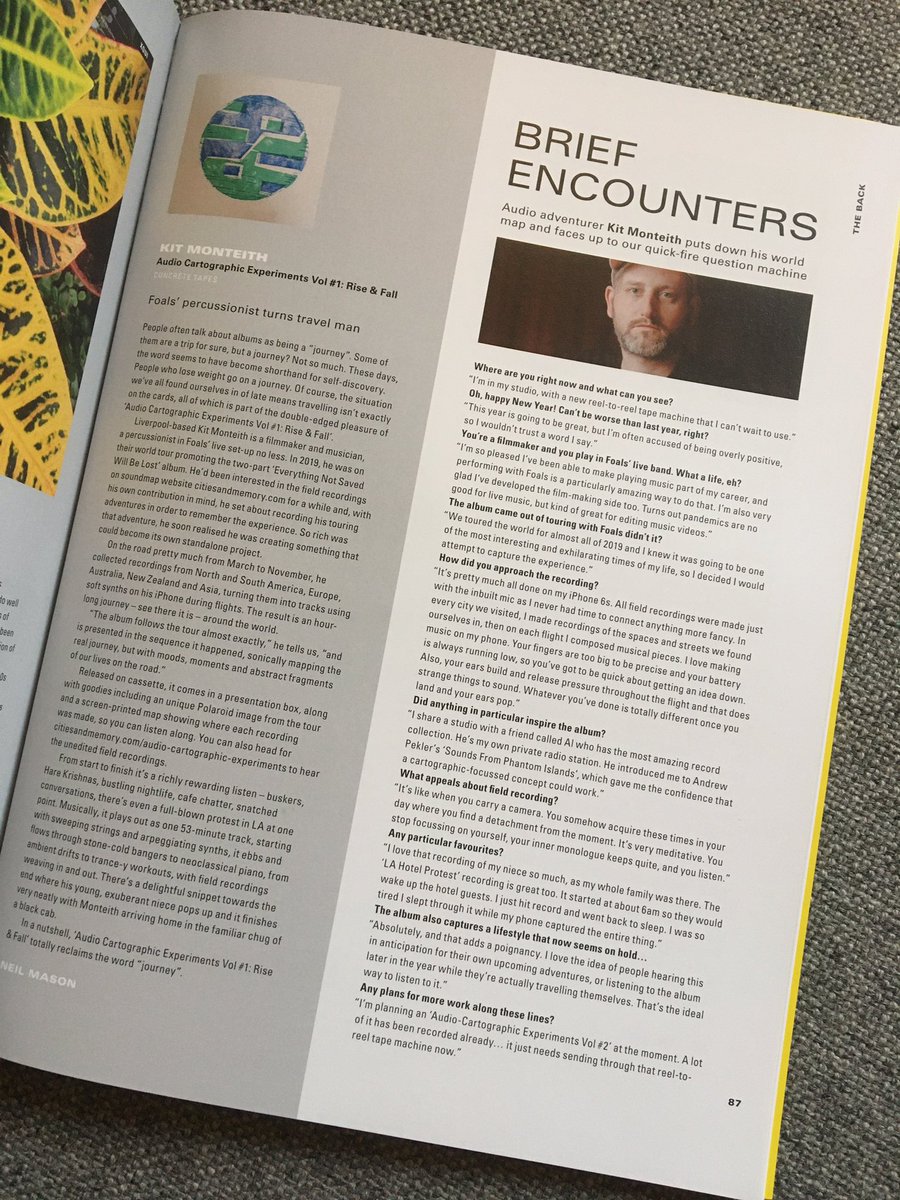 Thankyou to @ElectronicMagUK for including a lovely album review and interview with me in their latest issue.