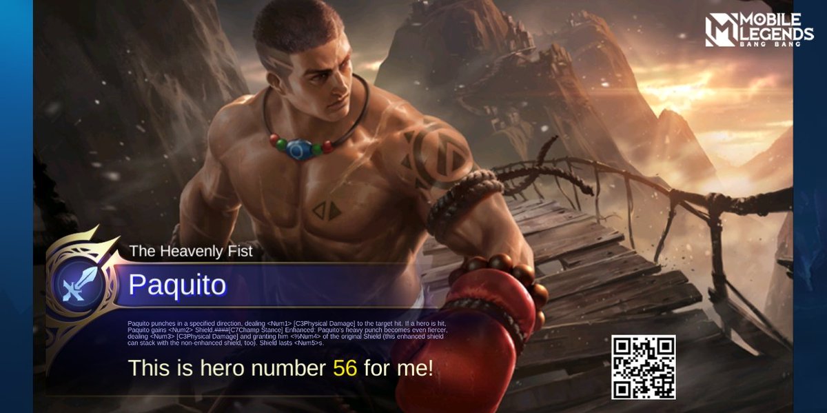 bryx_not_brix's tweet photo. I just obtained a new hero Paquito in Mobile Legends: Bang Bang! Let's face off against the world's best MOBA players together!
https://t.co/WhHt2a28JN https://t.co/dHK6RiPHgA