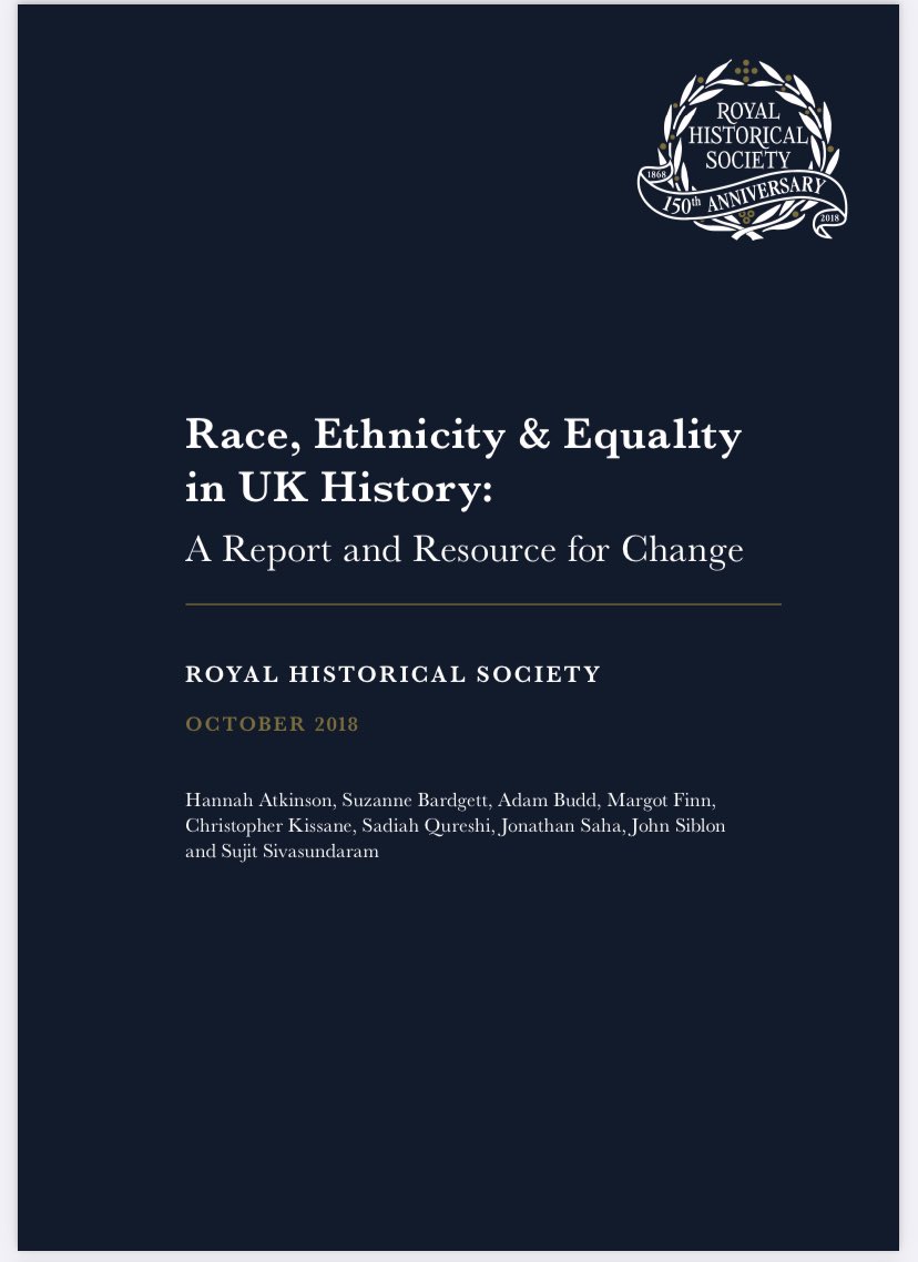 Moreover, I am seriously starting to worry that the  @RoyalHistSoc report on ‘race’ and racism has not been read. Since it’s publication and the events of last summer, were the recommendations taken up on the whole by history educators in England?
