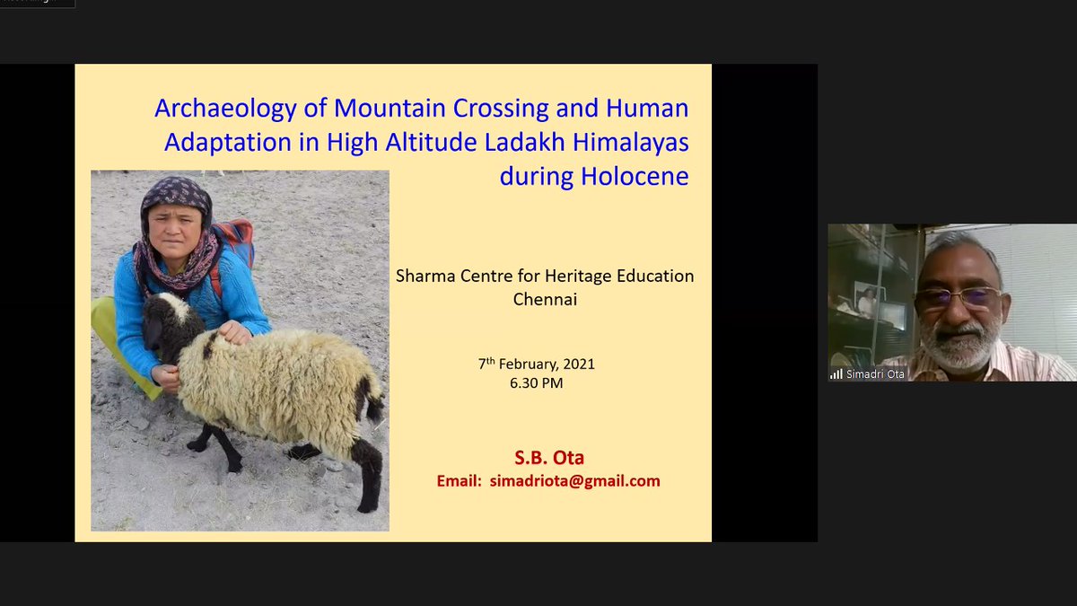 sutonukaBhatta1's tweet photo. Thank you so much #DrOta for your fascinating talk on Holocene adaptation in Ladakh Himalayas, opened up so many possibilities about human behaviour in the context of high altitude occupation and movement.
#DownAncientTrails_Talk_84
#HerdHarvest_Talk5
@sharmaheritage https://t.co/xTrqFkuAiS