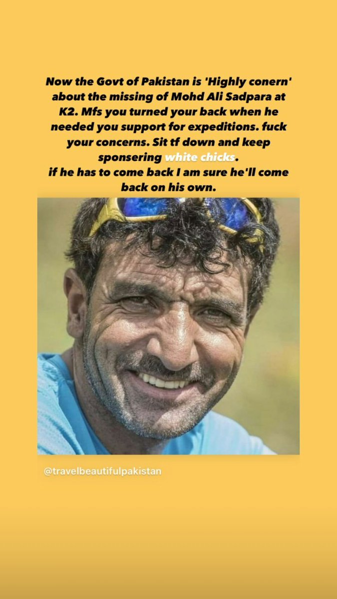 Noman18_'s tweet photo. Down with State Ignorance 😞
#Pakistan 
#K2winter2021 
#muhammadalisadpara 
#GilgitBaltistan
#PrayforAliSadpara https://t.co/GEwQfslAor
