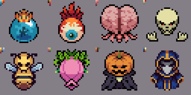 OniwyPa's tweet photo. Was bored and decided to draw small versions of terraria bosses. Hope you like it!
#pixelart #Terraria https://t.co/d37MhtL6NI