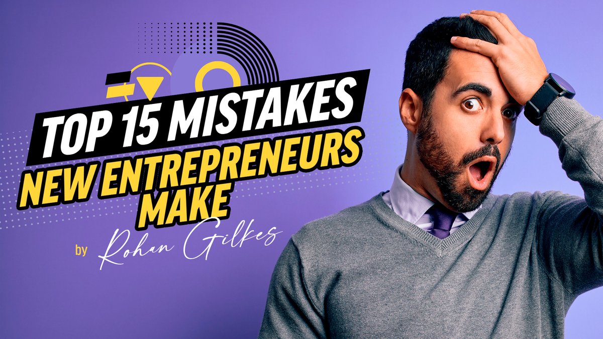 TOP 15 MISTAKES NEW ENTREPRENEURS MAKEWhen I first started building businesses I had a string of failures.It took me fixing these mistakes and correcting my mindset before I got to my first million dollar company.Here are some of the things I wish I knew.A thread