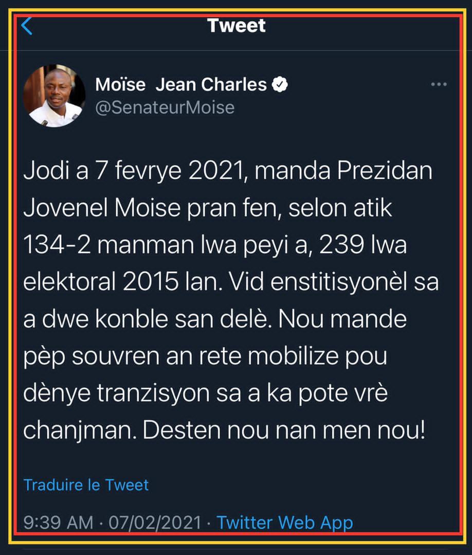 Danny96639505's tweet photo. @moisejovenel https://t.co/vnXrn020Pw