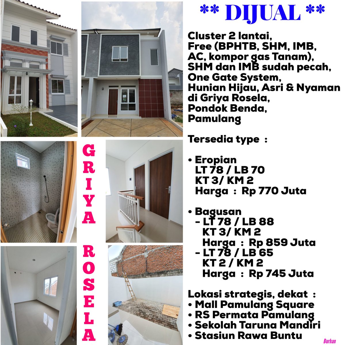 febifitrianti's tweet photo. #griyarosela #rumahdijual #dijualrumah #properti #property #realestate #realestates #rumahdipamulang https://t.co/G59mUgFJvl