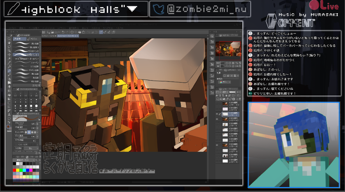 マイクラ二次創作のtwitterイラスト検索結果