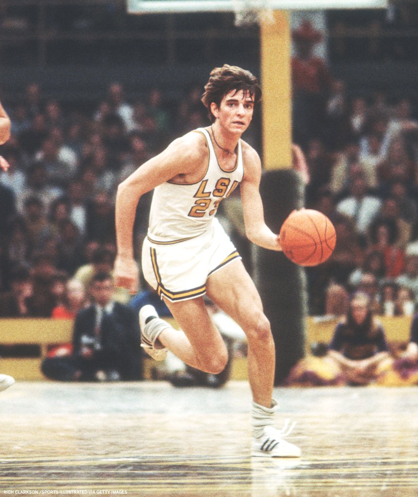 SECNetwork's tweet photo. 51 years ago today, Pistol Pete Maravich put up 69 in a game with no shot clock and no 3-point line.

UNREAL 🤯 https://t.co/0rCJBIO3Tl