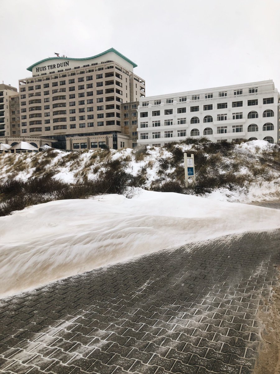 Snowy day at the beach ❄️ #huisterduin #noordwijk