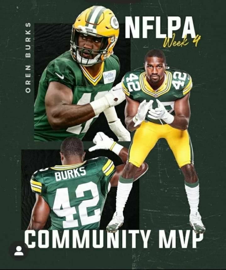 Thanks for supporting NFL OREN BURKS #OSB95 <a href="/bangtimeburks/">Oren Burks</a> #42 of #packers #GoPackGo #ProBowlVote candidate for Special Teams VOTING he earned
* 2nd overall in NFL
* 2nd in NFC

Voting = 1/3 Fans + 1/3 players + 1/3 Coaches

#TeamBurks football #OMSsuccess #SuperBowl #ProBowl