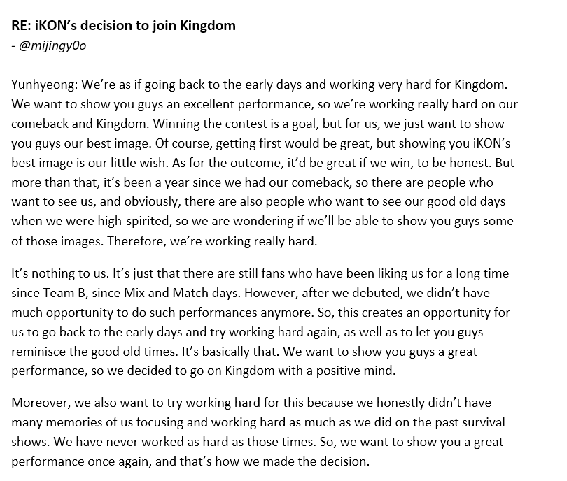 Zombin 21 02 08 Ikon S Decision To Join Kingdom Full Yunhyeong We Re As If Going Back To The Early Days And Working Very Hard For Kingdom We Want To Show You