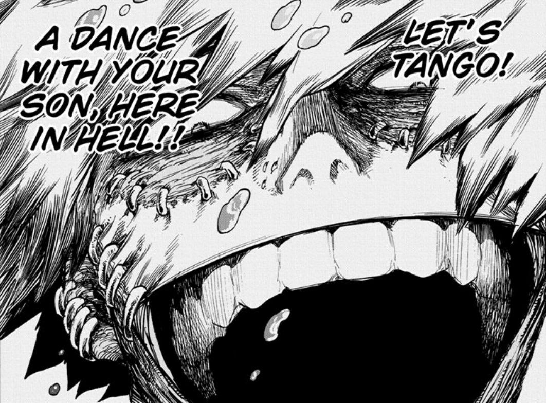 you can see the insanity in his eyes. also, horikoshi back with that mouth work. 