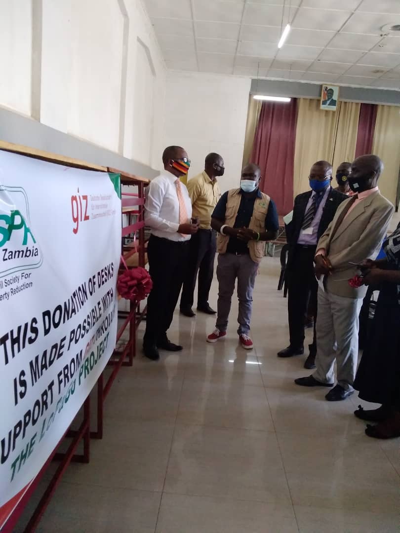 CSPR with support from GIZ under the LoPaGo project officially handed over 100 desks to 5 community schools in Ndola on Friday to enhance on promoting a good learning environment for our children...The donation was recieved by the DEBs Ndola on behalf o the schools