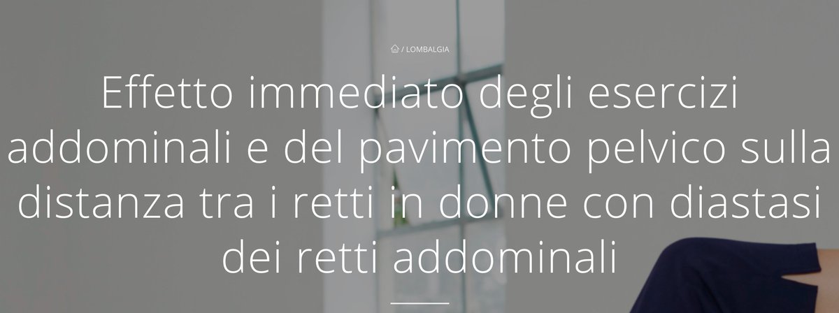 Qual è l'effetto degli esercizi per i muscoli addominali e del pavimento pelvico sulla distanza interrettale in donne con diagnosi di diastasi dei retti dell’addome?
👇
fisiobrain.com/effetto-immedi…
👀👀👀 per approfondire: il nostro corso dedicato 👇👇
fisiobrain.com/evento/diastas…