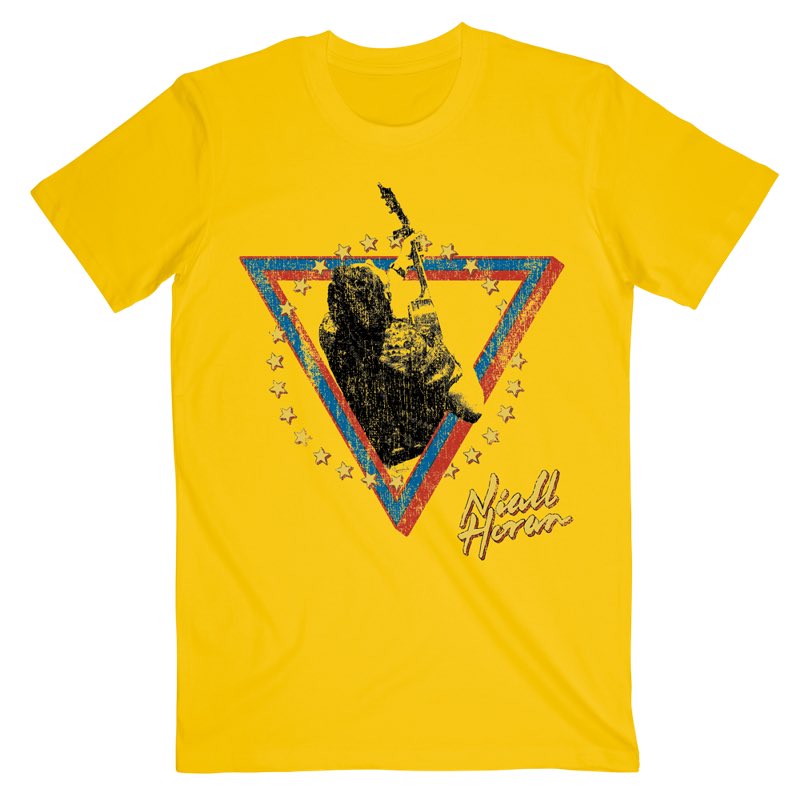 i’m going to start with his merch. he had a yellow shirt and hoodie, with a pink and blue upside triangle. i also want to add the meaning of the triangle upside down triangle to the lgbtq+ community