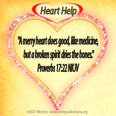 SGLYMinistry's tweet image. Heart Help–Merry Heart smilegodlovesyou.org/ScriptMem/2021… #scripturememorization #HeartHelp #MerryHeart #Proverbs17v22
