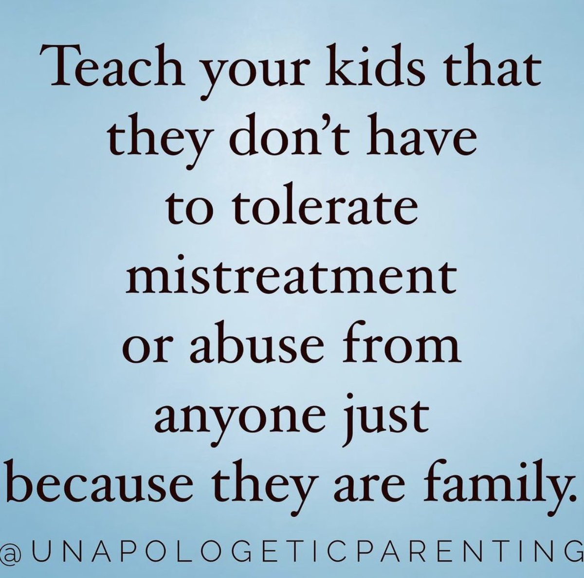 I’ve cut the majority of my family out of my kids life for this reason. My daughter asked me on her Birthday a few years ago why Grandma didn’t call her or send a card.That was the last straw for me. ...thread  #RyanArmy