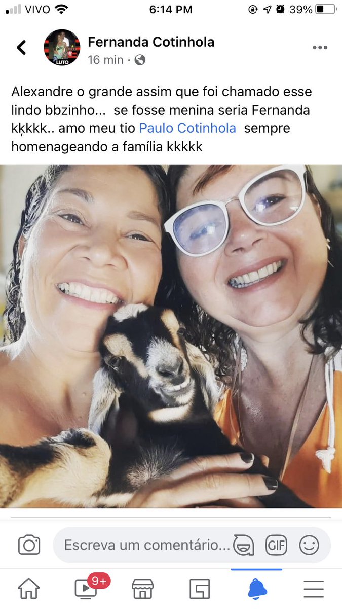 douglas_gueedes's tweet photo. Minha mãe e minha tia tirou foto com um cabrito, nome dele é Alexandre, e ele sorriu para foto, esse é o tt.... https://t.co/y39Sug75bn
