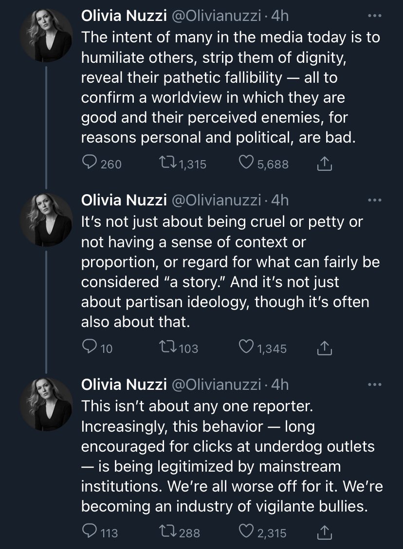 I think this widely misses the mark. I think the internet has given voice to people with more varied experiences and identities than were previously allowed in the journalism industry. I don’t think a sense of “good” or “bad” have anything to do with it.