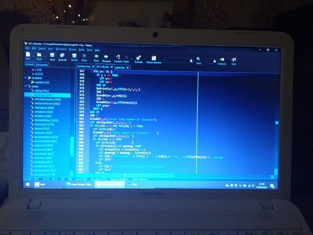 jimblimey's tweet photo. Urge is upon me for some #8bitcoding https://t.co/m4okvw3OIM