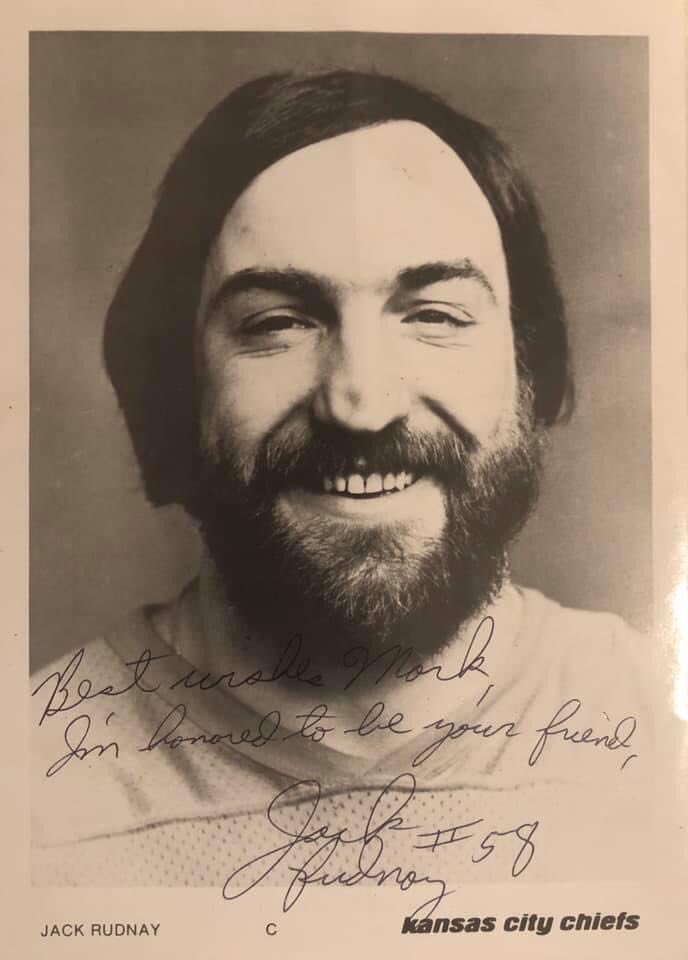 IowaStateGrad's tweet photo. 1/2: I wrote a letter to the @Chiefs All-Pro center Jack Rudnay (#58) in 1981 which he responded to. I’ve held onto this letter for the last  40 years and have always remembered his statement “I’m sorry your friends have been tough on you, will just have to win some more games”. https://t.co/nTZvrHTy1x