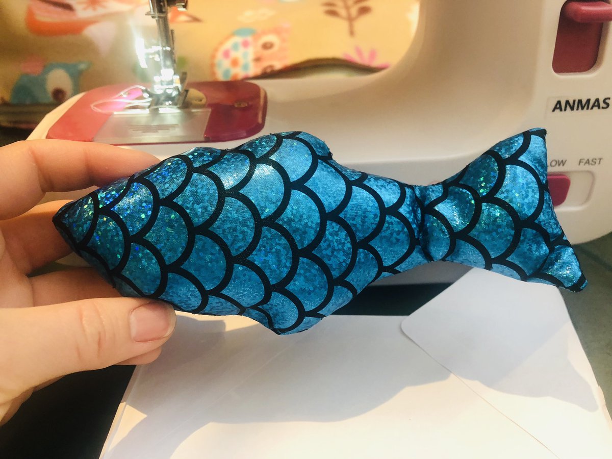 TheHappyWriter4's tweet photo. In between work and writing.... I’m busy helping to make catnip bell fish for Pawgeous Gifts ❤️ #CatsOfTwitter #cats #pawgeousgifts #sundayvibes https://t.co/Gbc24td4x0